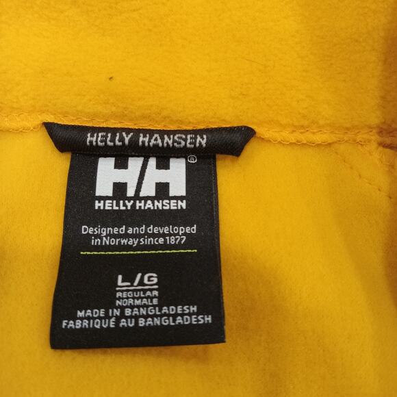 Helly Hansen Mens Yellow Size Large Polartec Fleece Pullover 1/4 Zip New Outdoor - Picture 6 of 12